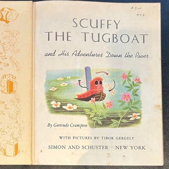 VTG First Ed. 1946 Scuffy the Tugboat, Little Golden Book, 2nd Printing, HC - Picture 3 of 5